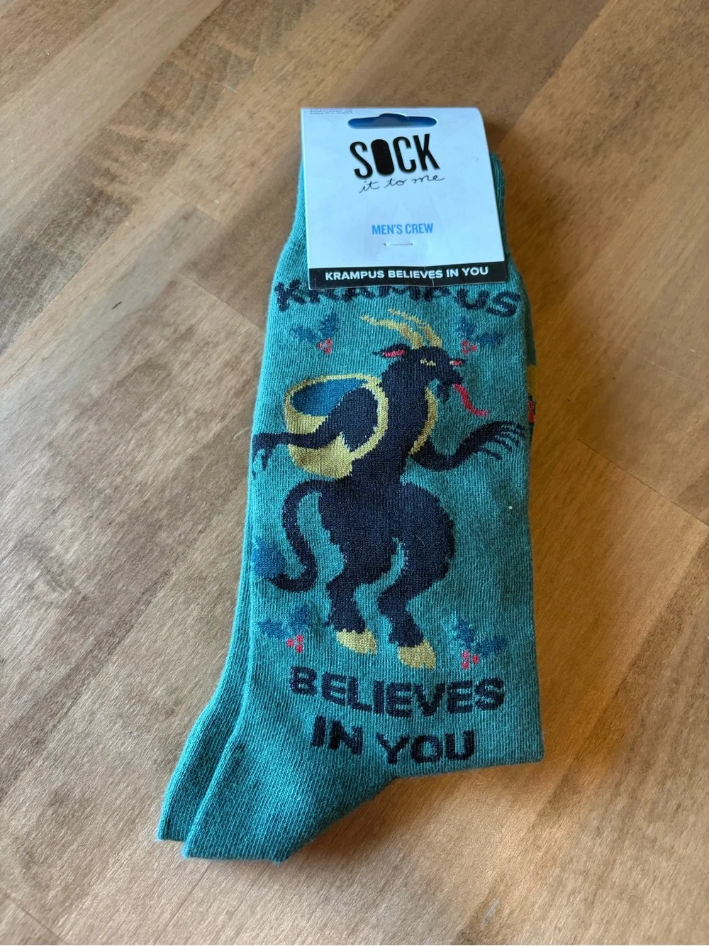 NEW Sock It To Me Krampus Believes in You Crew Men’s Crew Cut Socks - Picture 3 of 6